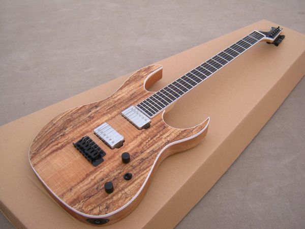 

oem guitar st electric guitar spalted flame natural color matt effect finished