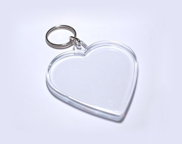 Blank Acrylic Heart Bearchain Cheap пластиковые ключевые кольца вставьте фото или печати логотип акция предоплаты бесплатная доставка
