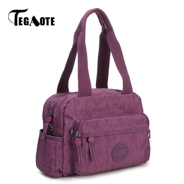 

wholesale- tegaote bags handbags women solid shoulder bag female small summer beach bag nylon purse sac a main bolsas feminina