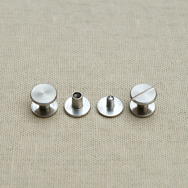 

chicago flat style 10 pieces stainless steel screw wallet bag belt rivet diy handmade leather garment hardware part fastener