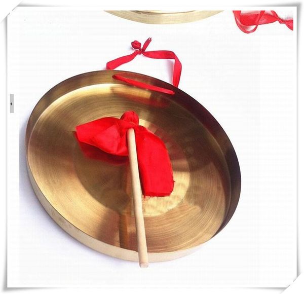 

2016 новый 28см низких звуков гонга с молотком сизалью хоругвях китайские традиционные музыкальные инструмен