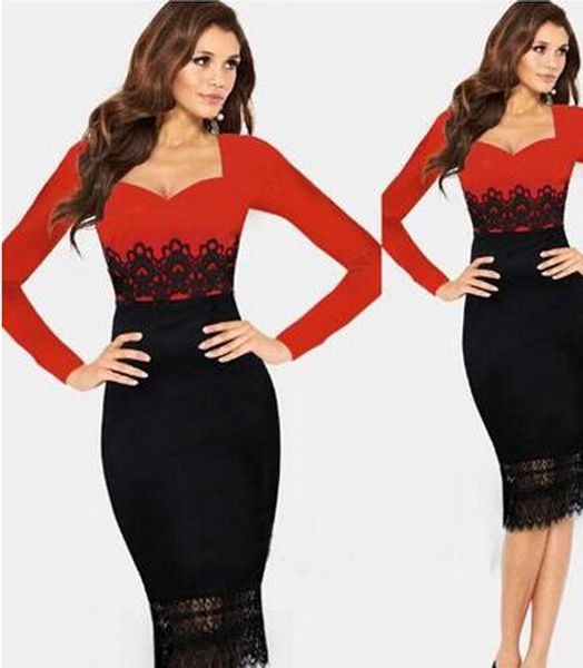 

womens dresses lace elegant dresses wear to work business party cocktail dress ing, Black;gray