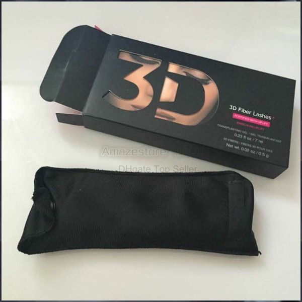 

1030 3d fiber lashes plus mascara set makeup lash eyelash double mascara dhl 2pcs=1set=1box