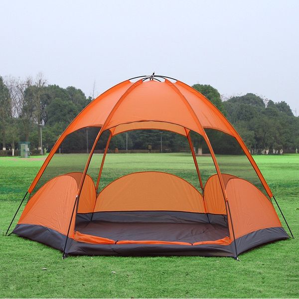 

wholesale- outdoor 5-8 persons large tent sunshade double layer sun shelter rainproof anti-uv shed camping hiking travel tent