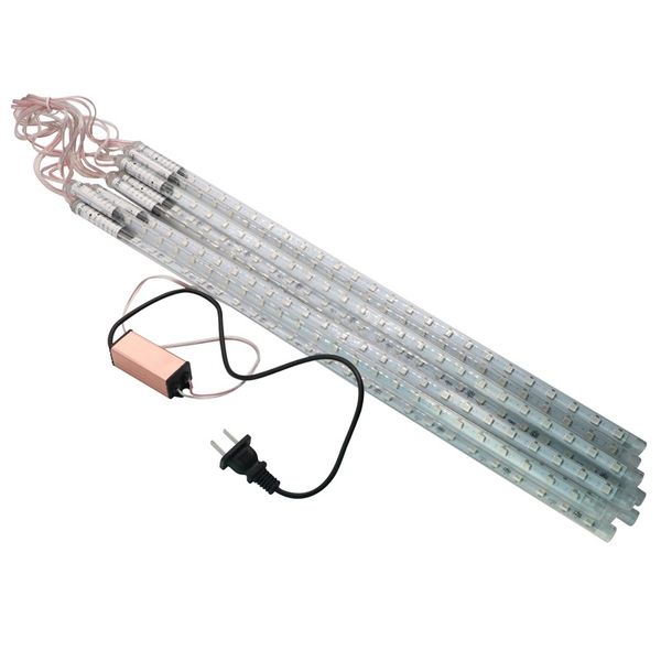 10 tubi 5050 SMD 50 cm DC 12 V LED pioggia di meteoriti luci ghiacciolo neve goccia di pioggia lampada per Natale impermeabile + adattatore di alimentazione nave libera