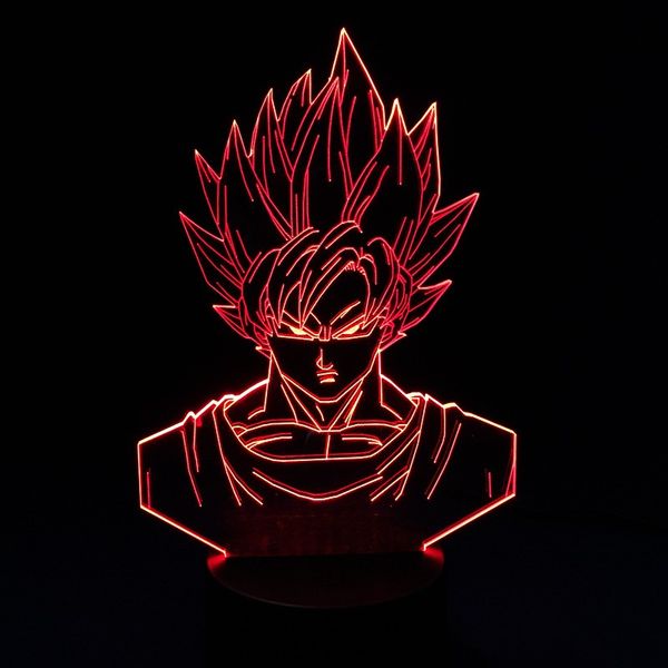 

Гоку Dragon Ball 3D Illusion лампа RGB Красочный Night Light USB Powered батареи Bin Dropshipping Gift Box Быстрая д