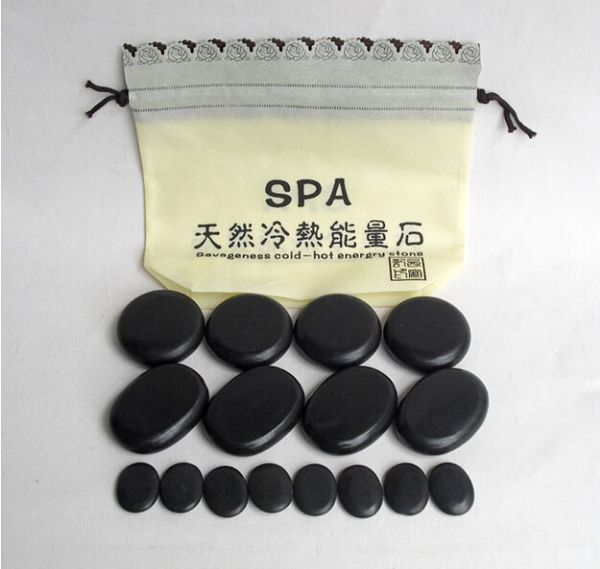 

massage stones natural energy set spa rock basalt stone 16pcs with