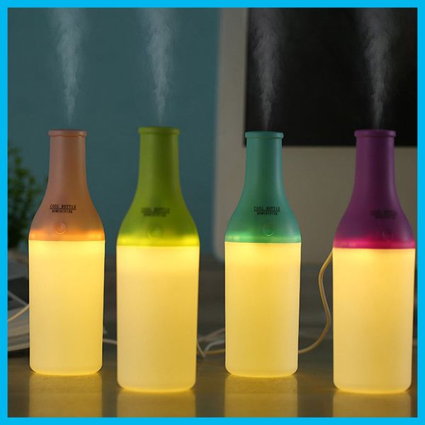 

Cool Bottle 180ml USB Mini Humidifier Led Night Light Air Purifier Essential Oil Diffuser Aroma Mist Maker Home Car Humidifier