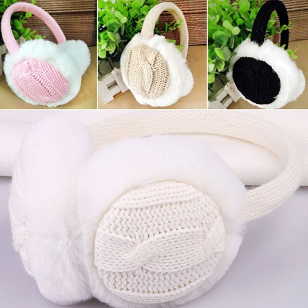 

wholesale-new 2016 women girl winter warm kint earmuffs earwarmers ear muffs earlap warmer headband 1qj, Blue;gray