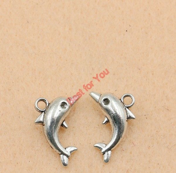 

dolphin ocean charms antique silver plated pendants fashion jewelry diy jewelry making zinc alloy 18x12mm jewelry making, Bronze;silver
