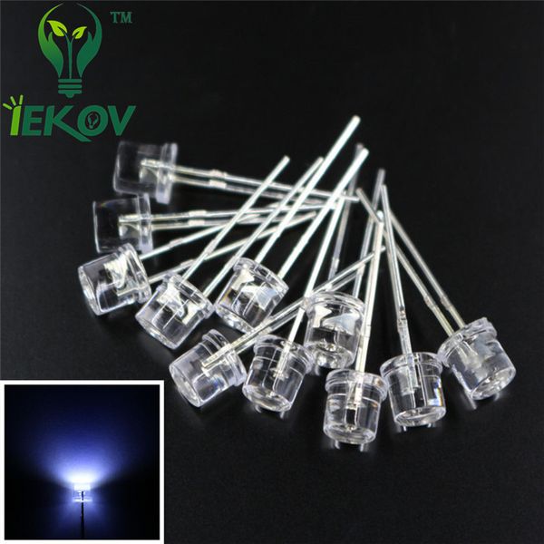 1000pcs Emitting LED Diodes Red Wide Angle Bead Light 5MM Transparent Warm White