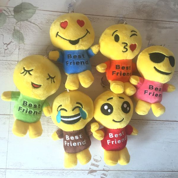 2019 12cm emoji plush toys emoji stuffed dolls happy smile love expression dolls kids best friend emoji figures plush toy plush pandent xmas gift from emoji figures