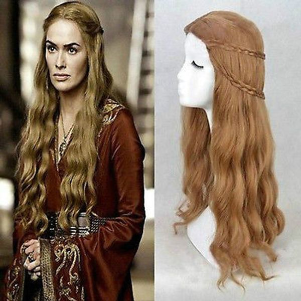 Grosshandel Freies Verschiffen Party Game Of Thrones Konigin Cersei Lannister Brown Cosplay Party Perucke Haar Von Dong1235 23 1 Auf De Dhgate Com