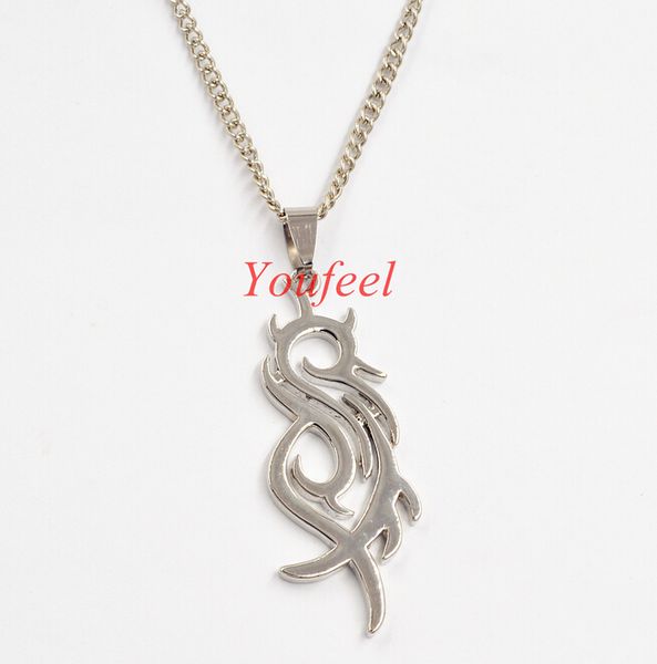 

wholesale-2016 new jewelry new rock band slipknot band necklace ing, Silver