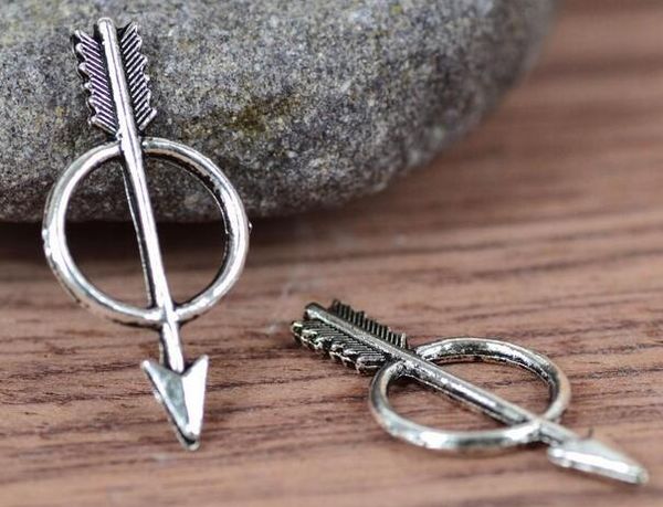 

wholesale 50pcs 3 colors tibetan tone silver/bronze/gold alloy cupid's arrow charm pendant ts10105, Bronze;silver