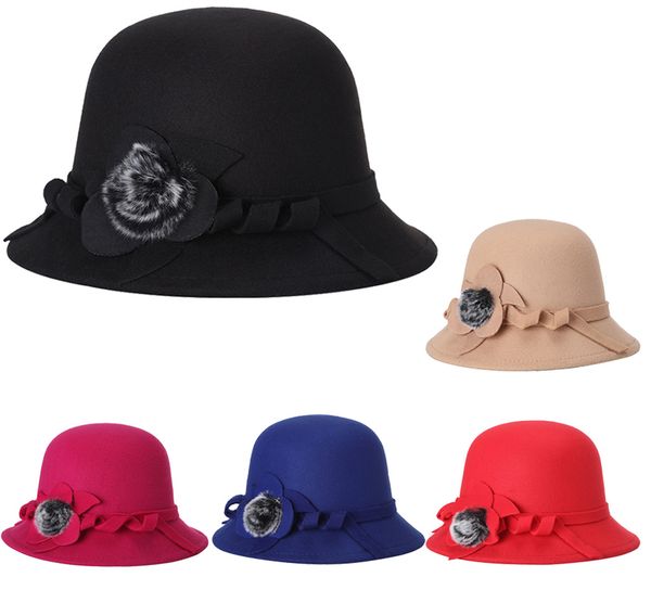 

Женская Мода Леди Осень Зима Теплая Элегантные Дамы Вязаный Ведро Старинные Мехо