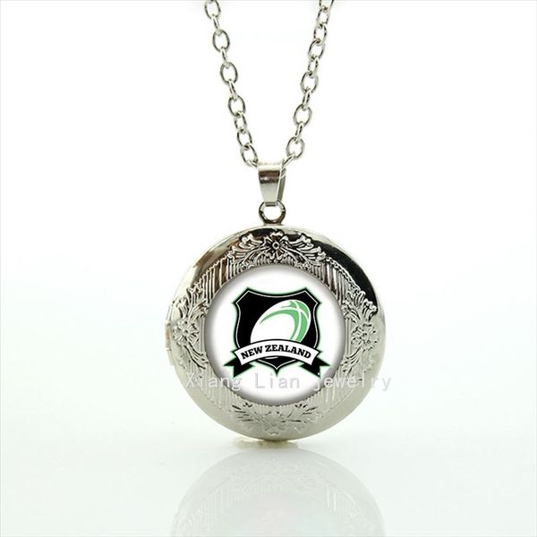 

New Arrival Friendship Jewelry Fashion locket necklace New Zealand football team accessory for sport lovers NF020