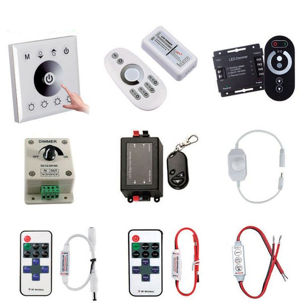 

12 В LED диммер RF сенсорная панель настенный ШИМ для светодиодные полосы света один