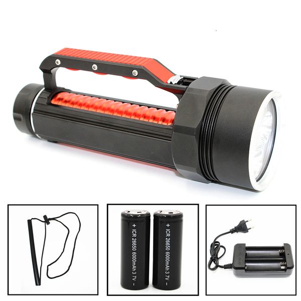 

kc fire dive lamp 4 x cree xm-l2 led diving flashlight 4800 lumen powerful 100m underwater torch light dl0022b