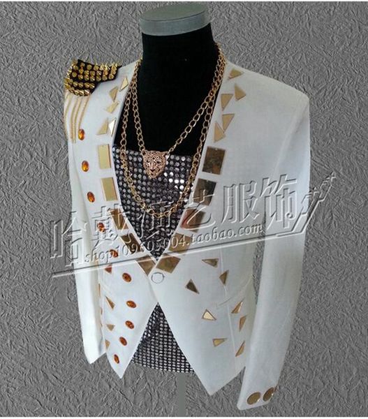 

han edition new europe and the united states men's fashion coat suits stage costumes nightclub singer star performance.s - 5 xl, Black;red