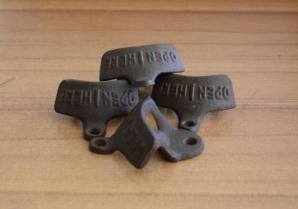 20 pcs Fixado Na Parede Do Vintage Antigo Garrafa de Cerveja Abridor de Parede Pendurado Gancho Abridores De Cerveja De Montagem De Cobre Cap Metal Retro com parafusos