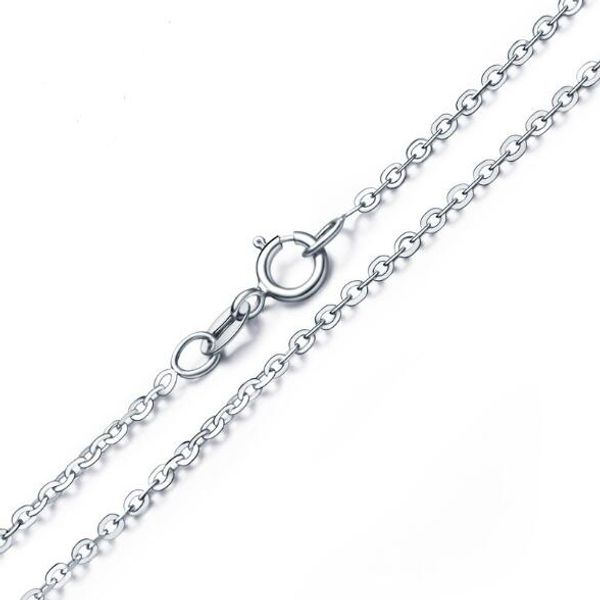 

silver plated 1.2mm o cross shaped link chain of 18inch 45cm chains fit diy pendant necklaces for women men pl051