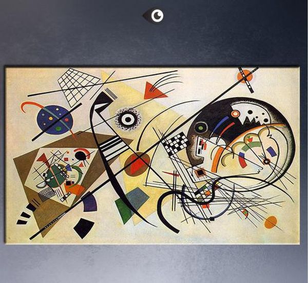 

durchgehender strich by wassily kandinsky,handmade/hd print home wall decor abstract art oil painting on canvas customized size