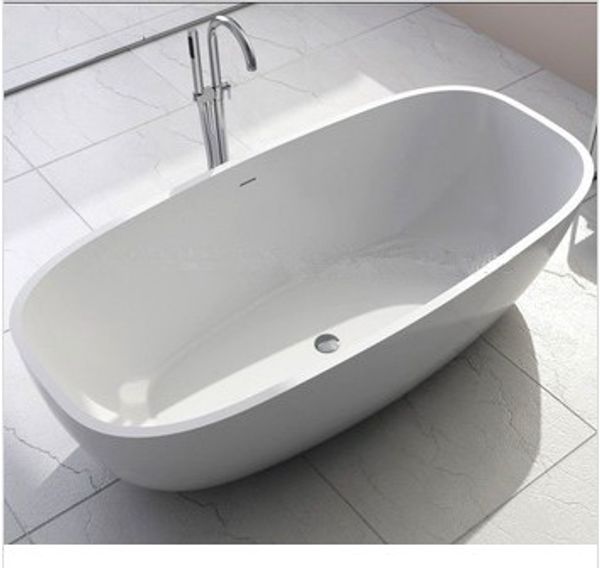 

1800x800x540mm solid surface stone cupc approval bathtub oval tanding corian matt or glossy finishing tub rs6581