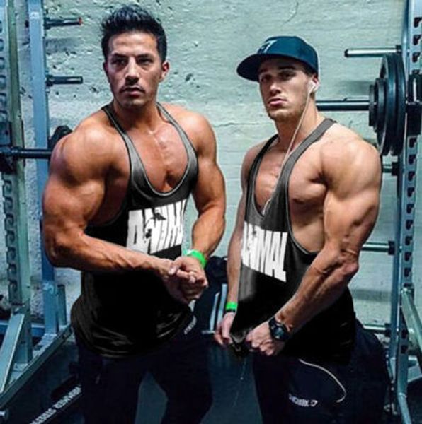 

man tank muscle bodybuilding gym tee sell cotton shirt, White;black