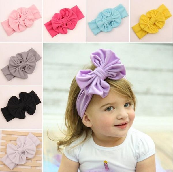 

headbands for girls baby hairbands for babies girls children bonnet bowknot 9 colors hair ccessories, Slivery;white