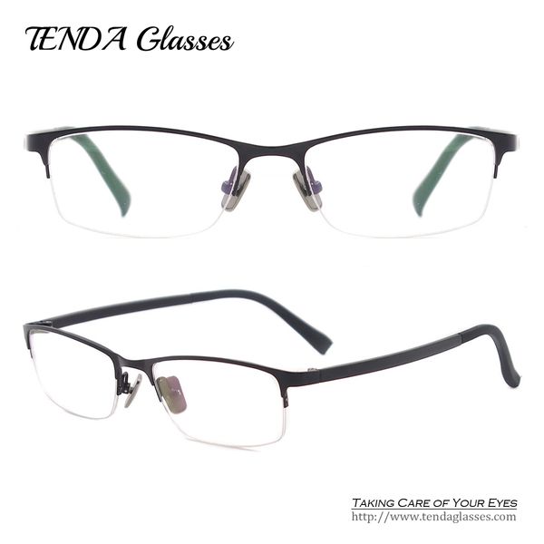 

wholesale- metal half rim oval spectacles men eyewear glasses for prescription lenses of myopia & reading, Silver