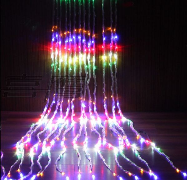 

6x3m 3x3m водопад светодиодные занавес огни рождественские огни открытый/крытый гирлянды светодиодные строки фея огни свадебные украшения лю