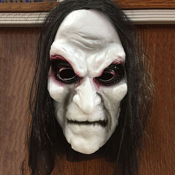 

wholesale- scary black long hair blooding ghost mask cosplay halloween costumes party prop