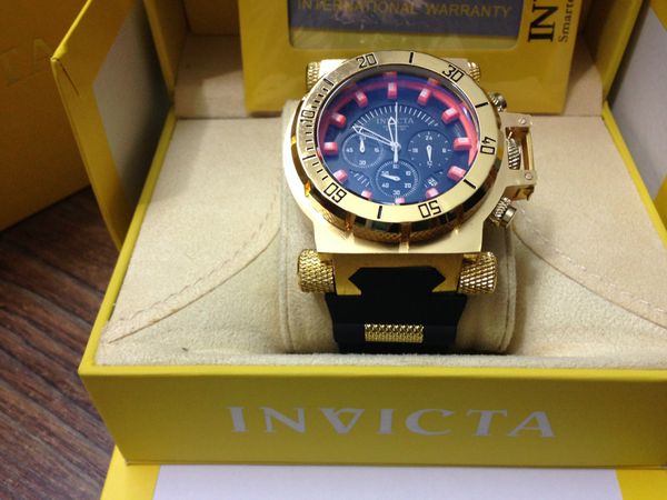 

Aaa invicta men port rubber 6 pointer work big 190g chronog calendarraph u quality retail