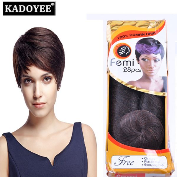Pack Femi Brazilian Short Hair Weave Extension 3 5inch Pack