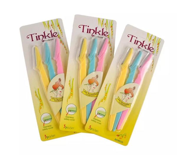 

3pc et tainle teel blade face eyebrow hair removal razor trimmer haper haver hipping