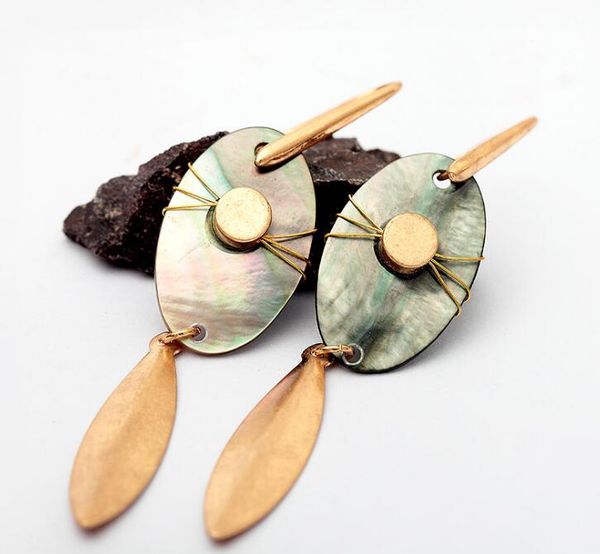 

women original design new natural shell dangle earrings foreign trade products factory wholesale price ing