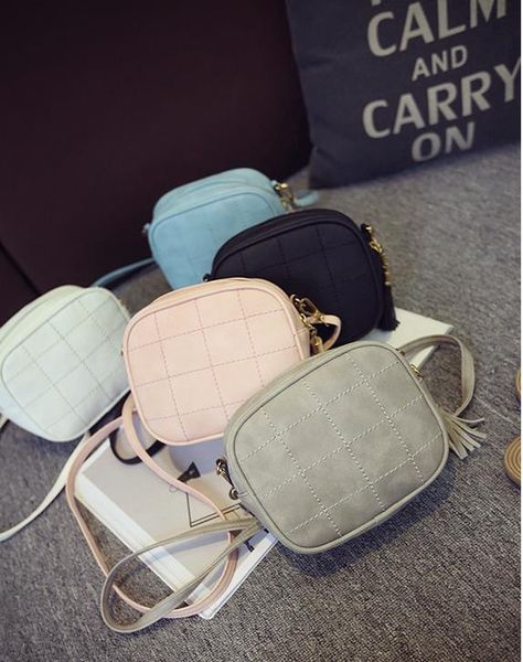 

2017 fashion japan and korean style handbag portable plain shoulder general five check, plaid & tartan colors accept a variety