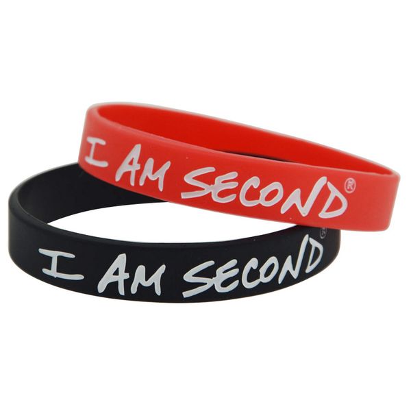 

50pcs/lot I Am Second Live For Jesus & Others First Silicone Wristband Bracelet