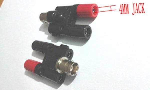 novo jack fêmea BNC para 4 MM Dupla Dupla Banana Jack Feminino Adaptador Coaxial conector