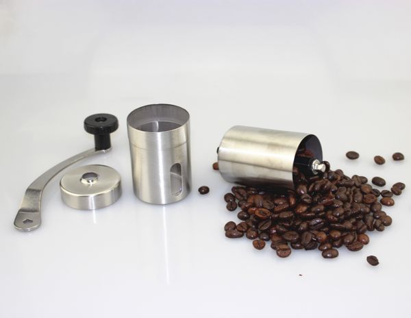 Kaffeebohnenmühlen, manuell, tragbar, für die Küche, Schleifwerkzeuge, Edelstahl, Parfümerie, Café, Bar, handgefertigt, Unterstützung OEM, kostenloser Versand