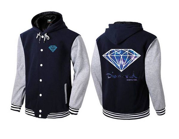 

s-5xl new fashion winter autumn men's hoodie sweater leisure zipper fleece hooded jacket men diamond supply, Black;brown