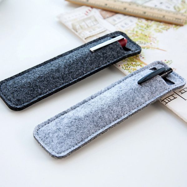 

simple design felt pencil case mini storage bag office supplies school stationery pen bag case business gifts promotional gift