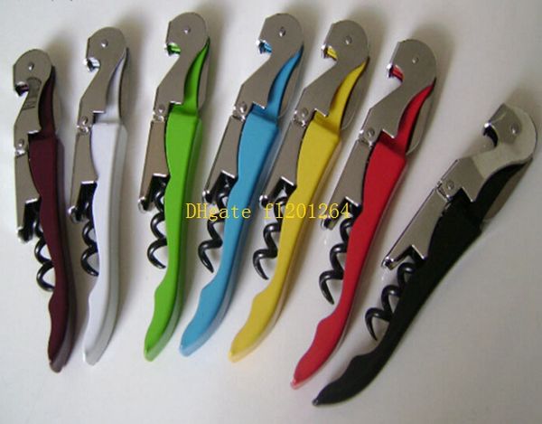 

100pcs/lot can customize logo bottle opener parrot wine opener hippocampus knife stainless steel corkscrew red wine beer bottle opener