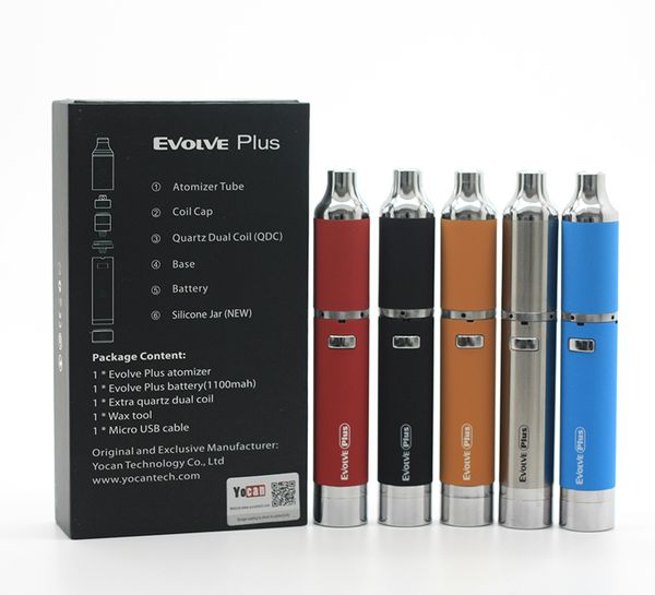 

evolve now e dual original 1100mah wax pen kit pen quartz plus coil updated version vaporizer vaporizer yocan evolve cigs in stock of vlot