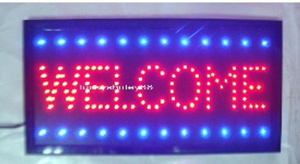 Vendita calda di alta qualità LED Benvenuto Segno Billboard Billboard Pelic PVC Frame Display Dimensione 55 * 33cm Pubblicità indoor Spedizione gratuita