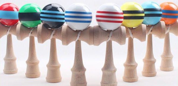 

multicolor 18.5cmi*6cm big kendama ball japanese traditional wood game toy education gifts, activity gifts toys