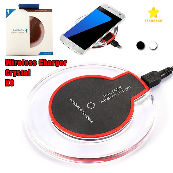 

qi wireless charger k9 charging for samsung s6 edge s7edge s8 plus iphone8 x fantasy high efficiency pad with retail package