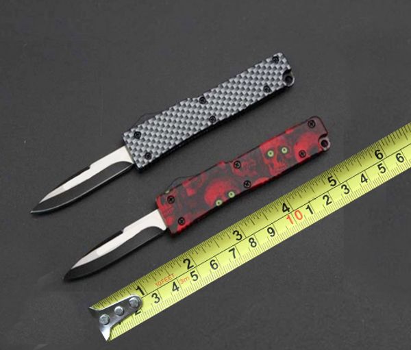 

Outdoor Gear Mini Action Knife Drop Point 440 Single Blade T6 Aluminum Handle EDC Keychain Knife Survival Tactical Knife F560L