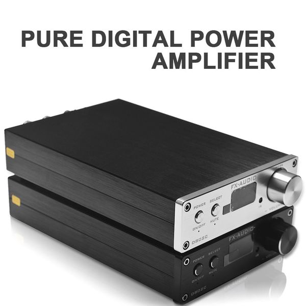 Freeshiping FX-Audio D802C Hi-Fi-Bluetooth-Schnittstellentyp USB/AUX/SPDIF/Koaxial reiner digitaler Audioverstärker 24Bit/192KHz 80W*2 OLED-Display